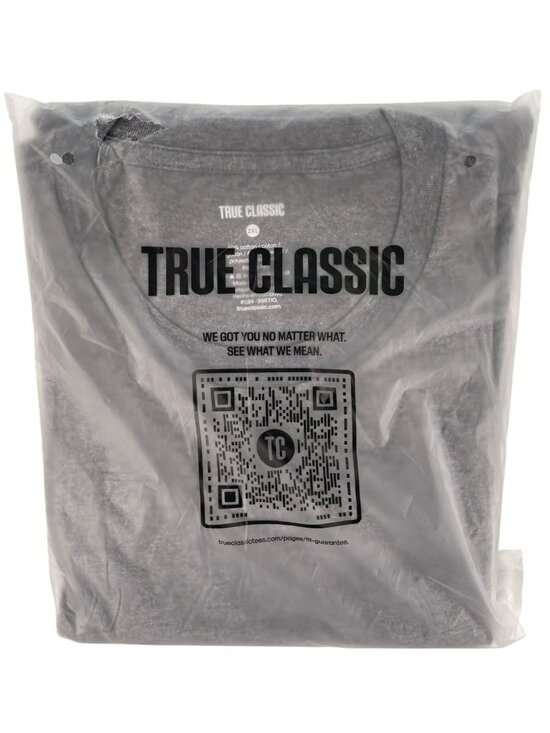 True Classic Other - True Classic Heather Gray T-Shirt 60%Cotton 40%Polyester Crew Men's Size 2XL NEW